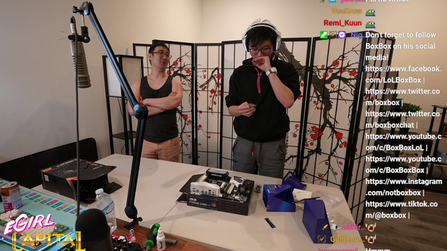BoxBox throws a brand new CPU at a wall in front of KristoferYee