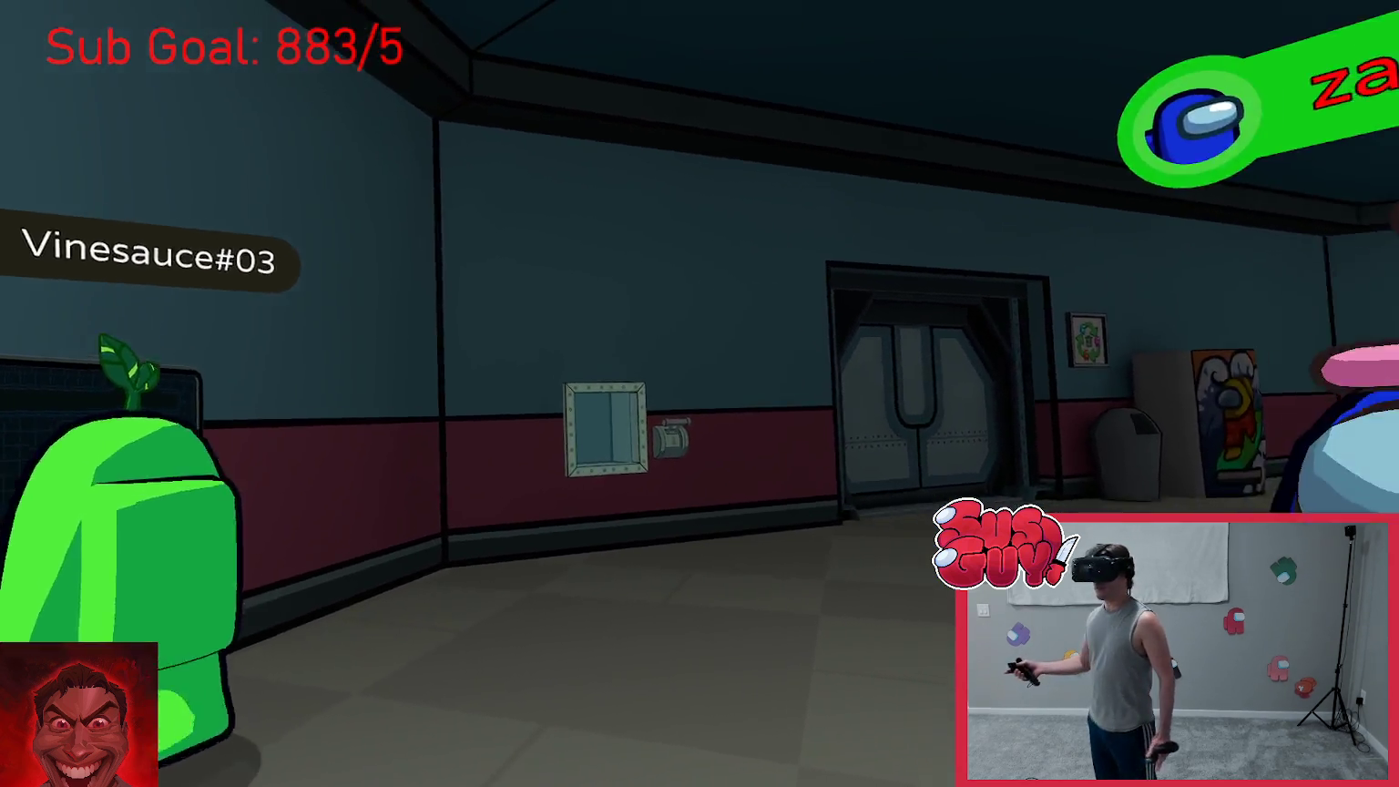 PSYCHO streamer goes PRIMAL while attempting to kill crewmate in Among Us VR