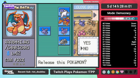 Twitch Chat Releases Charizard