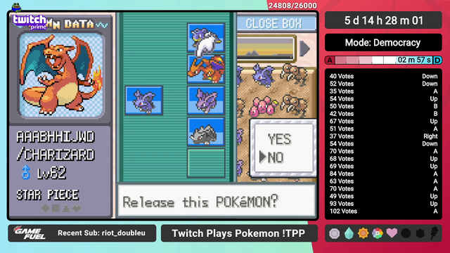 Twitch Chat Releases Charizard