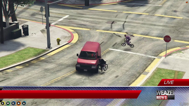 Mark White back at it running over wheelchair users
