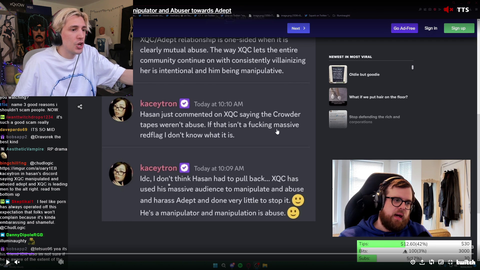 xQc responds to Kaceytron's Hascord comments