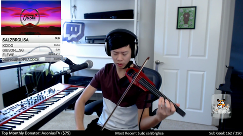 Brilliant violinist improvising to song requests