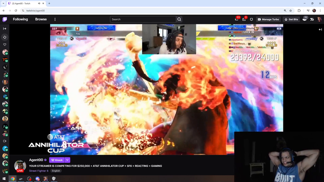 T1 watches how Agent play SF6