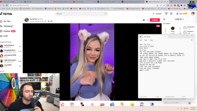 Tiktok girl notices mizkif