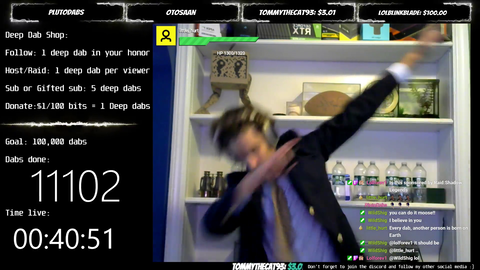 Insane kid hits 11,112 dabs out of 100,000 and has a realization