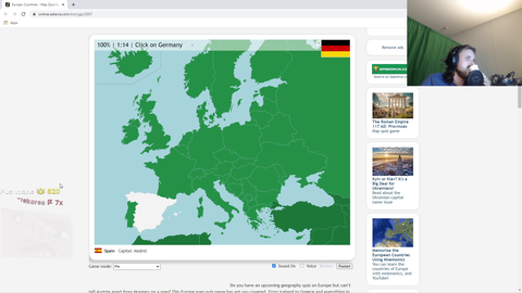 Forsen shows his great geography skills