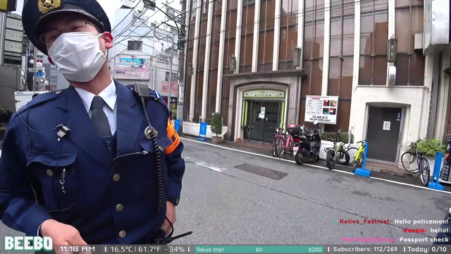 Stopped and frisked in Tokyo