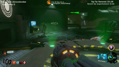 Frenzy's PS4 crashes during level 100+ on call of duty zombies world record attempt