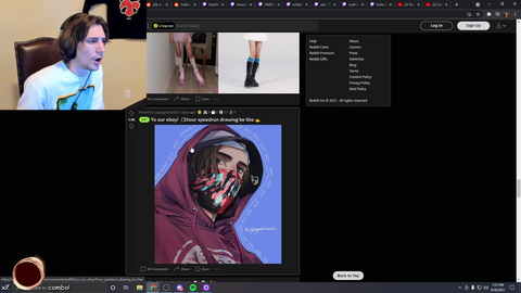 xQc appreciates his fan art