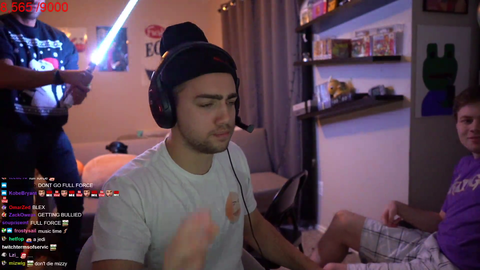 Mizkif and Jon Zherka epic Jedi duel