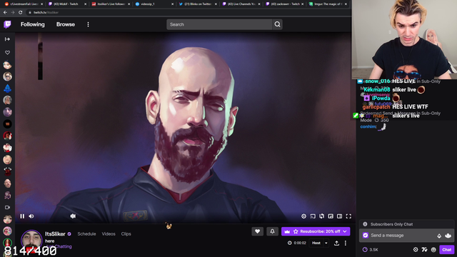 sliker goes live crying "Im banned"