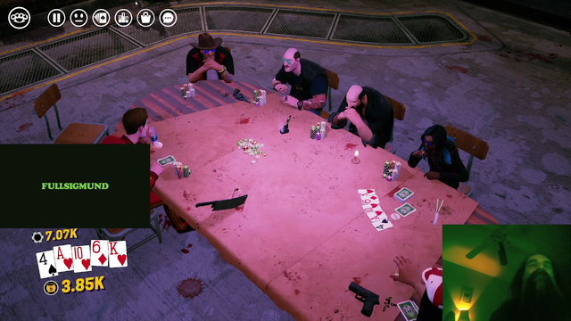 Aris gets a royal flush in a 6 player poker game!