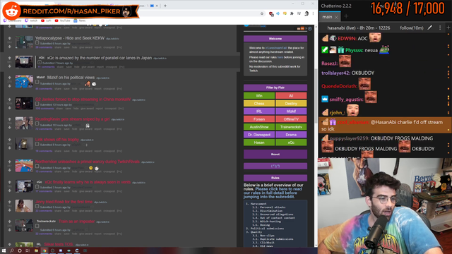 hasan on train finding cheaters in among us