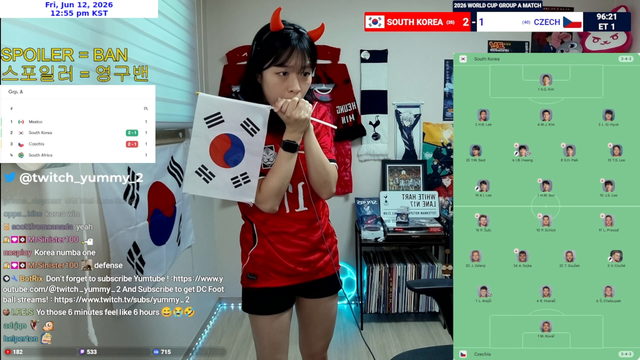 Yummy_2 reaction to the end of Koreas first WC match (spoilers)