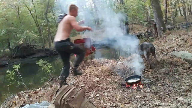 Alecludford catches a frog