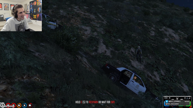 Cops try and get their cars unstuck