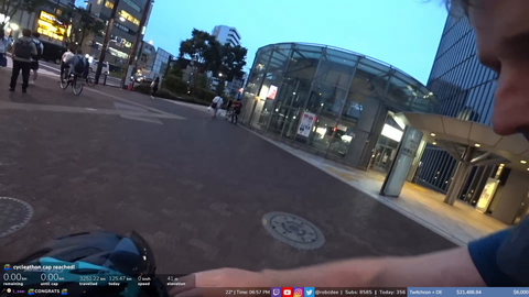 Robcdee marks the end of his cycleathon