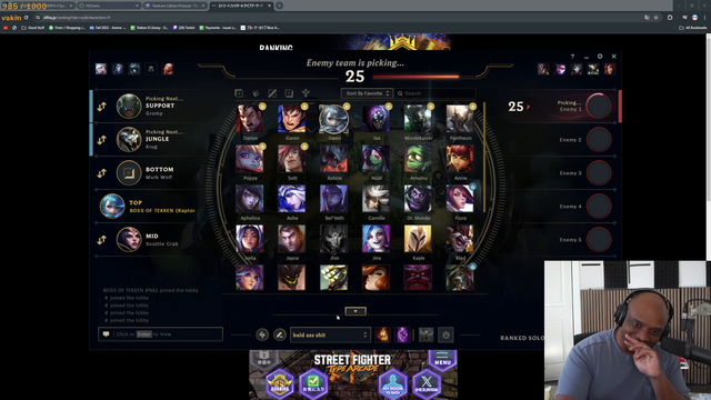 Lacari loses his mind during league rant 