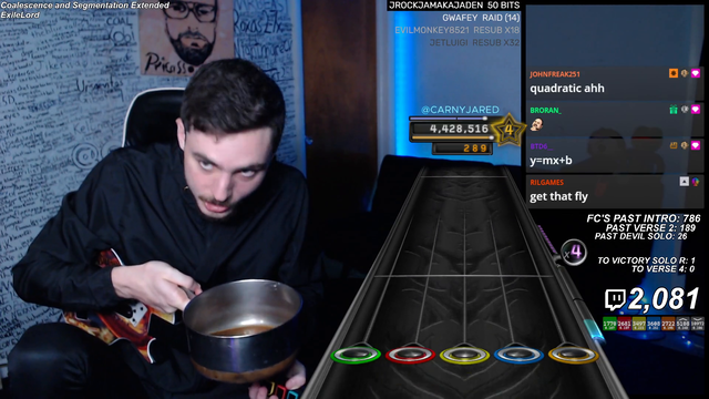 Guitar Hero streamer improvises