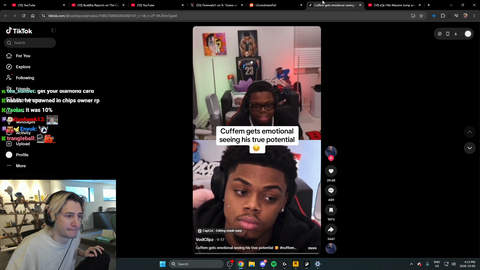 xQc roasts Cuffem after he said gym is gonna make him look good "Buddy, buddy, the gym won't fix your fucking hairline"