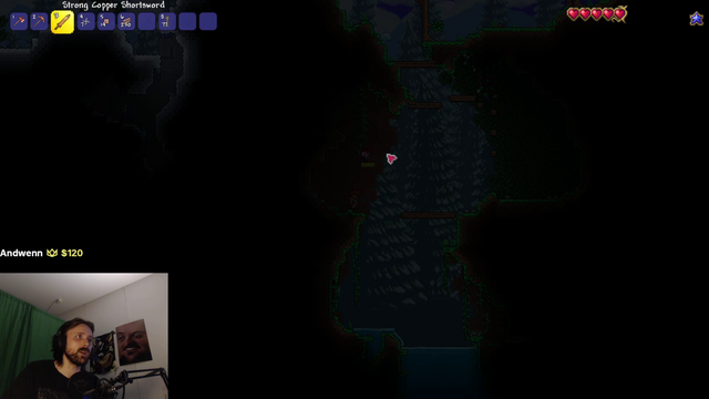Forsen defeats first terraria boss, on Expert Permadeath Clueless