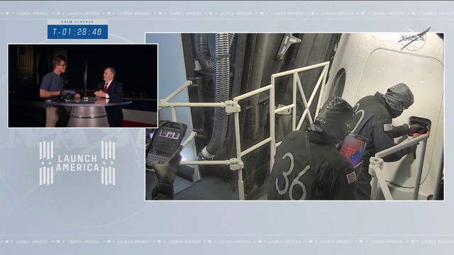 NASA showing secret passcode on stream.