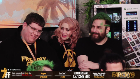 German group of streamers raised 1.27 Million Euros for charity today