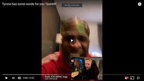 Quin69 gets a lecture from his girlfriend's boyfriend
