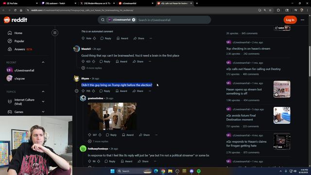 xQc says the word again.. DING DING DING