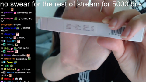 Hachu finds out her "vitamin stick" has nicotine