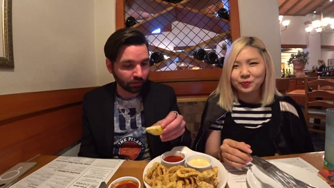 Cyr displays his best table skills on his lunch date with HAchubby