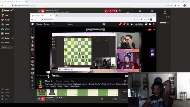 loltyler1 Rants about Chesscom servers not letting him win pogchamps