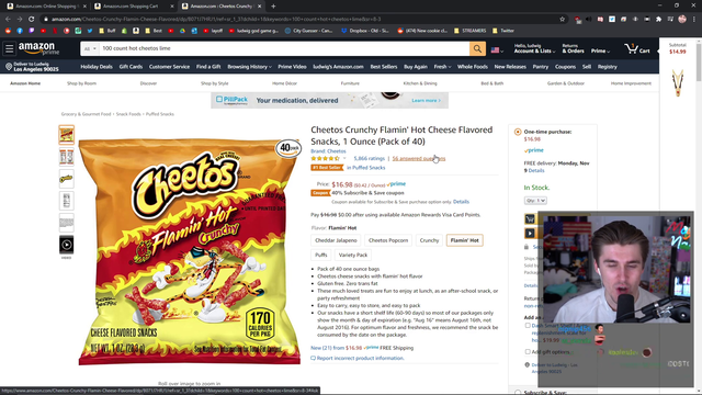 QT likes cheetos