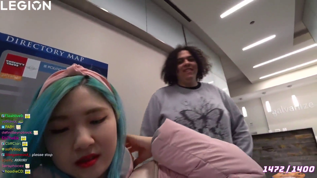guy gets scared away by an absolute unit