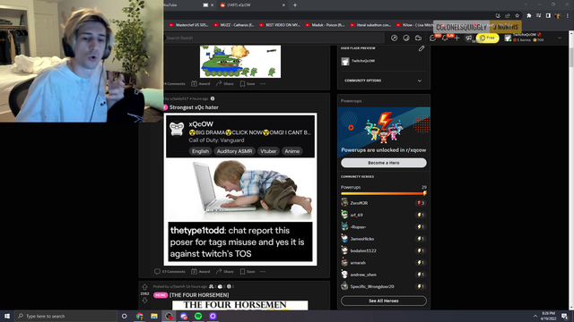 xQc message to vtubers