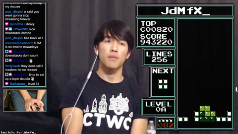 Tetris player clears more than 50 lines past the game's intended killscreen, a new world record