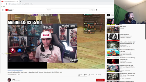 Forsen on Summits speedrun