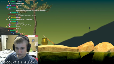 after 3000 tries getting over it world record less than 1 min - Clip of supercool42_