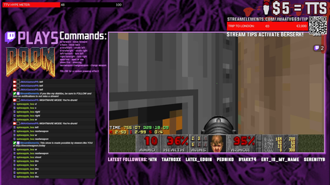 Doomguy commits sudoku at Twitch Plays DOOM