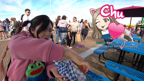 Seagull steals Hachu's ketchup