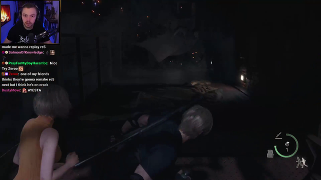 Ashley ruins Elajjaz's 10 hour no-death RE4 run