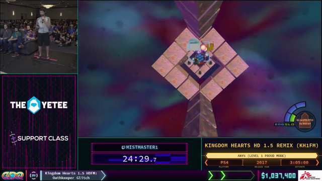 Dude gets up to sing a Disney song on stream during GDQ. Surprising pipes.