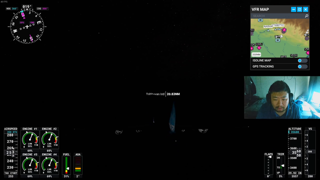 Tenzin crashes his plane after 16h