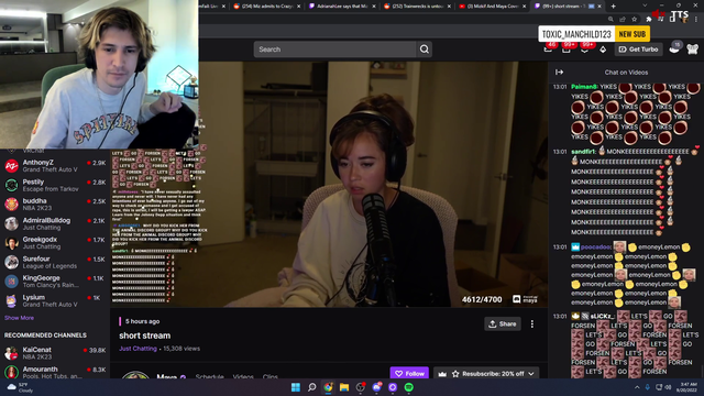 xQc on OTK Friend Group Covering up On CrazySlick
