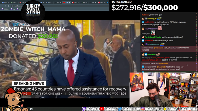 HasanAbi does Charity for Turkey & Syria