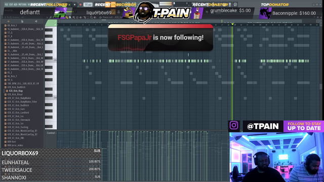 T-Pain pumped about the song he made on stream