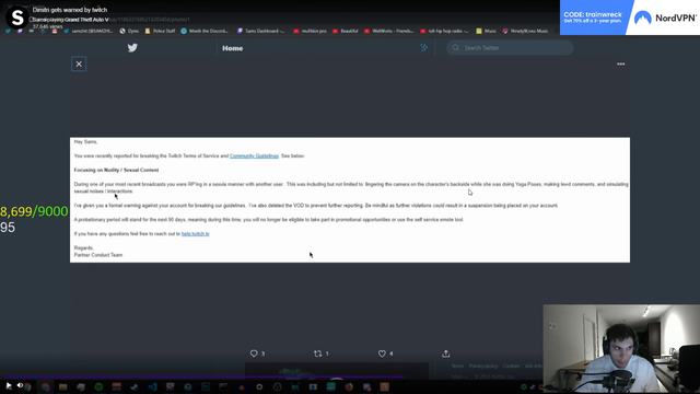 Trains response to a streamer getting a warning for ERP