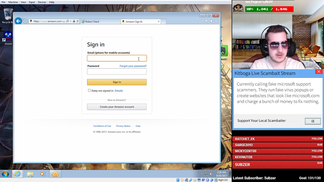 Scammer requires your Amazon password in order to remove the viruses