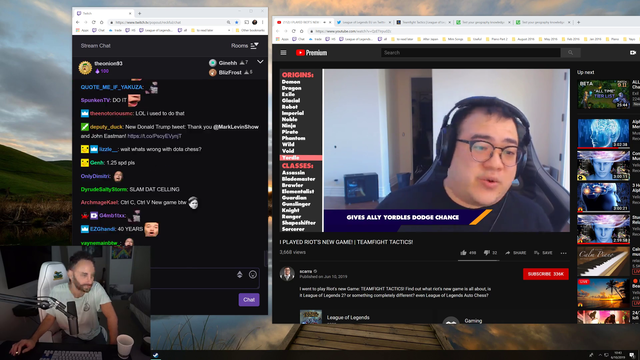 Reckful communicating with his neighbour